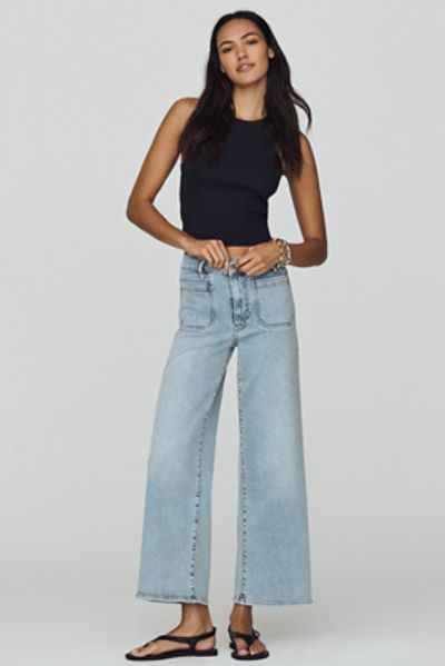 FRAME Pixie Le Slim High-Rise Wide-Leg Jeans
