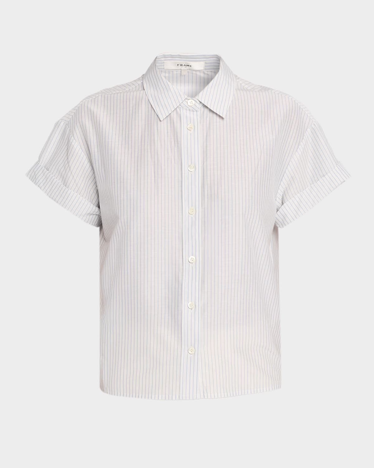 FRAME The Boardwalk Striped Cotton-Silk Shirt