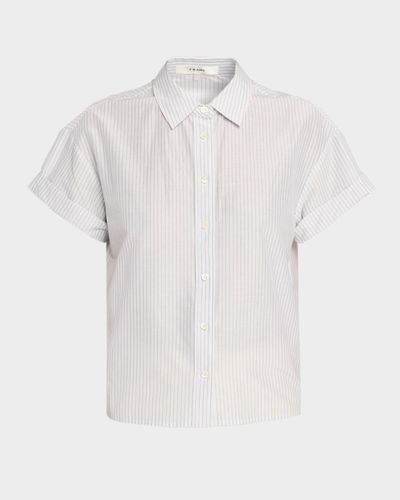 FRAME The Boardwalk Striped Cotton-Silk Shirt