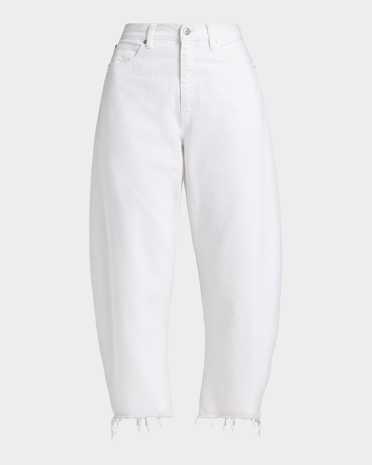 FRAME The Bubble High-Rise Barrel Crop Jeans