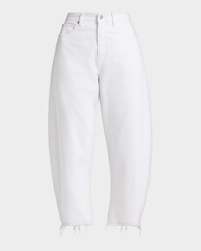 FRAME The Bubble High-Rise Barrel Crop Jeans