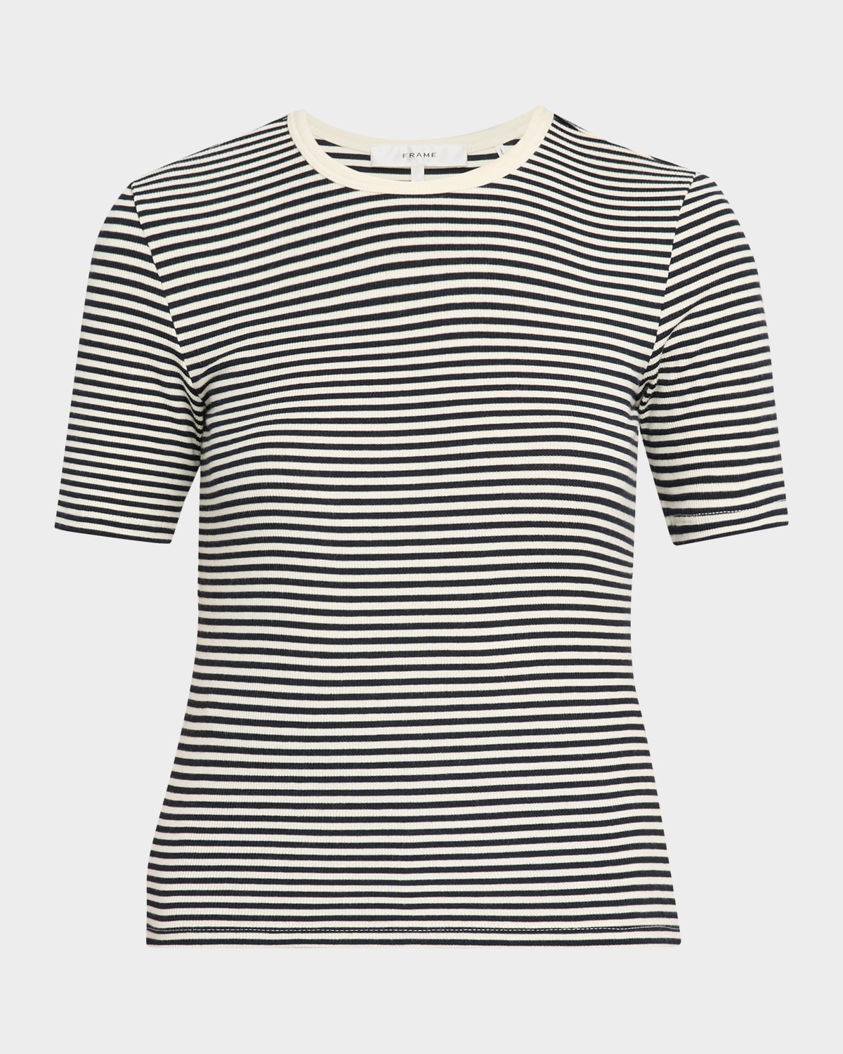 FRAME The Fine Striped Crewneck T-Shirt