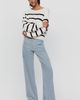 FRAME The Gray Corduroy Low-Rise Wide-Leg Jeans - 1