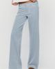 FRAME The Gray Corduroy Low-Rise Wide-Leg Jeans - 3