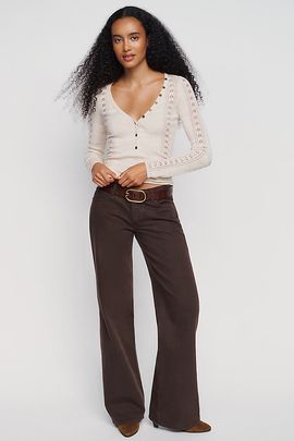 FRAME The Gray Low Rise Wide Leg Flare Jeans