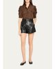 FRAME The Leather Structural Shorts - 2
