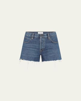 FRAME The Long Hand Denim Shorts