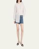 FRAME The Long Hand Denim Shorts - 2