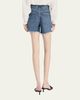 FRAME The Long Hand Denim Shorts - 3