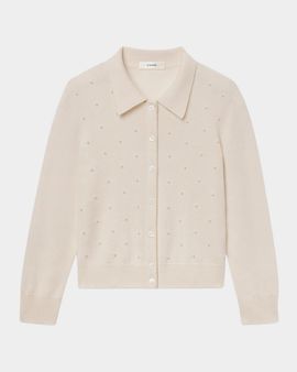 FRAME The Pearly Wool-Cashmere Cardigan