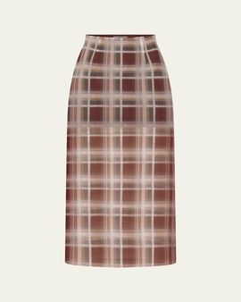 FRAME The Plaid Organza Skirt
