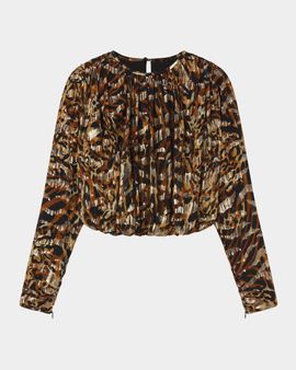 FRAME The Pleated Bubble Blouse