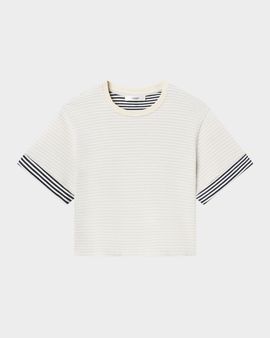 FRAME The Stripe Cuff Tee