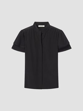 FRAME Women's Arcadia Silk Short-Sleeve Top