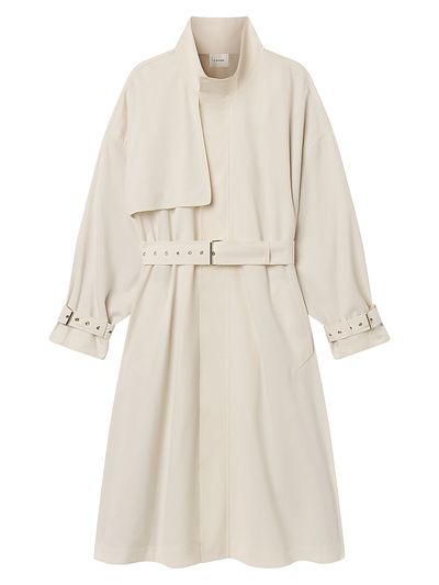 FRAME Women's Field Tie-Waist Cotton Trench Coat