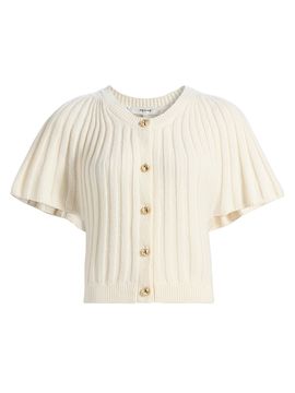 FRAME Women's Flutter-Sleeve Wool-Cashmere Cardigan