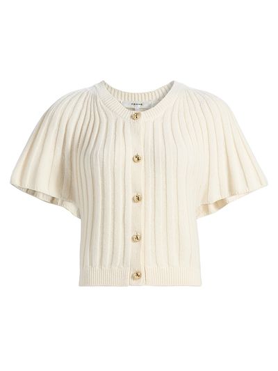FRAME Women's Flutter-Sleeve Wool-Cashmere Cardigan