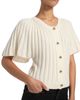 FRAME Women's Flutter-Sleeve Wool-Cashmere Cardigan - 6