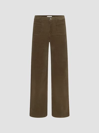 FRAME Women's Le Slim Palazzo Modernist Pocket Corduroy Pants