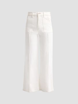 FRAME Women's Le Slim Palazzo Pintuck Pocket Jeans