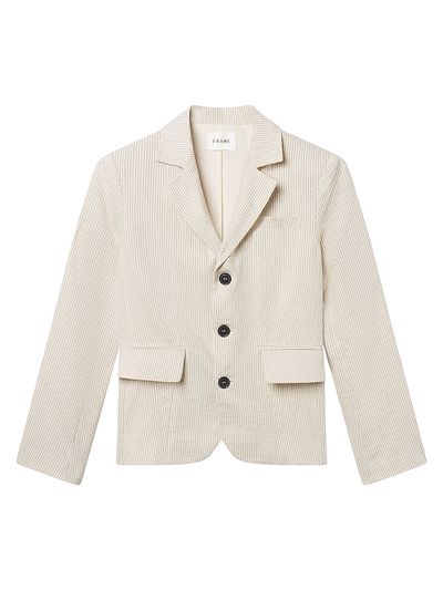 FRAME Women's Striped Cotton-Blend Single-Breasted Blazer