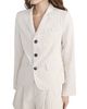 FRAME Women's Striped Cotton-Blend Single-Breasted Blazer - 5