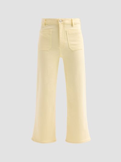 FRAME Women's The Anchor Crop Patch Pocket Jeans