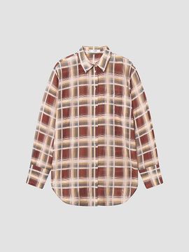 FRAME Women's The Boy Plaid Cotton-Silk Shirt
