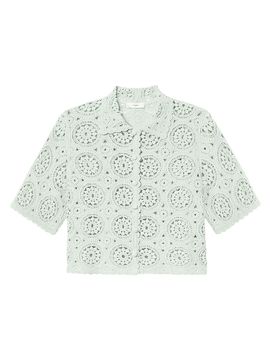 FRAME Women's The Crochet Boxy Top