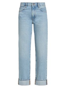 FRAME Women's The Cuffed Hang Mid-Rise Jeans