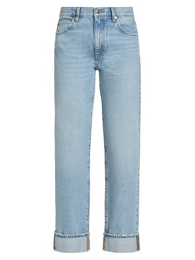 FRAME Women's The Cuffed Hang Mid-Rise Jeans