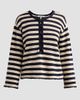 FRAME Women's The Easy Captain Striped Cotton-Cashmere Sweater - 1