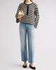 FRAME Women's The Easy Captain Striped Cotton-Cashmere Sweater - 2