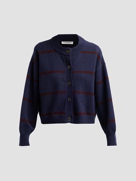 FRAME Women's The Easy Femme Striped Cardigan