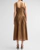 FRAME Women's The Garden Basque-Waist Midi Dress - 3