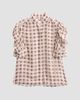FRAME Women's The Gillian Sheer Plaid Silk Top - 1