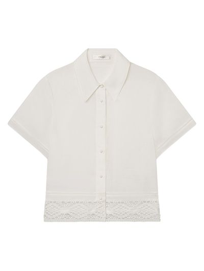 FRAME Women's The Heirloom Lace-Trim Shirt