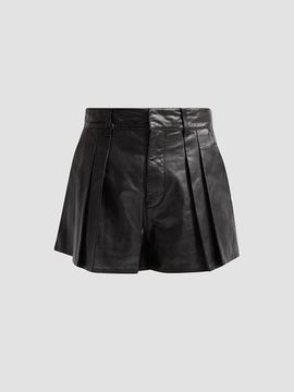 FRAME Women's The Leather Structural Shorts