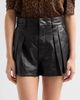 FRAME Women's The Leather Structural Shorts - 5