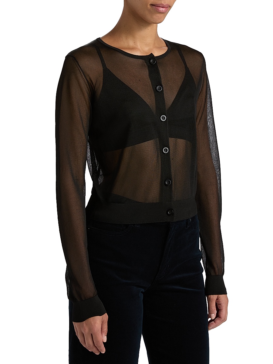 Frame - Women's The Luxe Sheer Cardigan