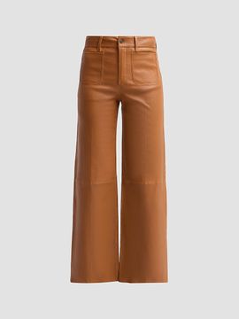 FRAME Women's The Modernist Leather Slim-Fit Palazzo Pants
