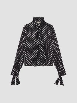 FRAME Women's The Nouvelle Polka Dot Silk Blouse
