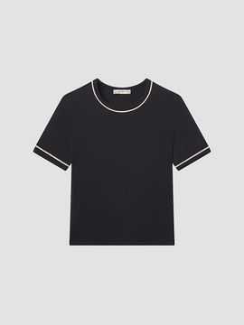 FRAME Women's The Ringer Contrast-Trim Cotton T-Shirt
