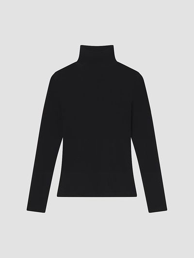 FRAME Women's The Shadow Cotton Turtleneck
