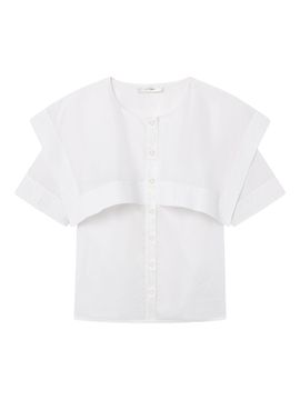 Frame Women's The Sleek Cotton Cape Shirt