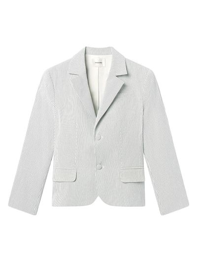 FRAME Women's The Stripe Cotton-Blend Classic Blazer