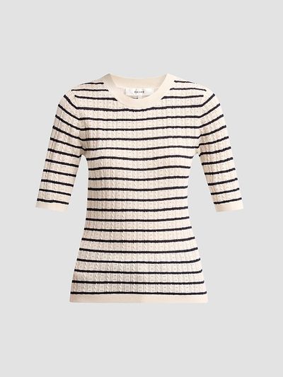 FRAME Women's The Stripe Pointelle-Knit Top