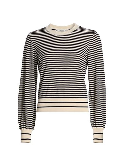FRAME Women's The Striped Cotton-Blend Sweater