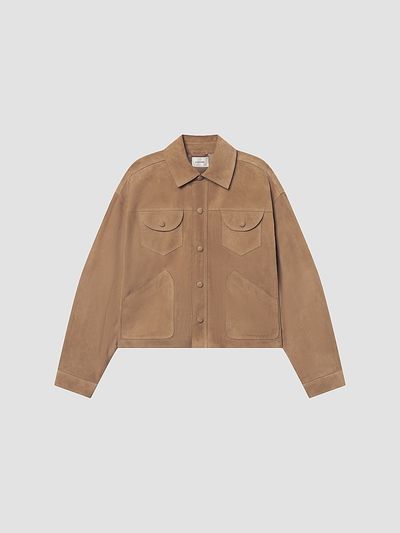 FRAME Women's The Suede Utility Jacket