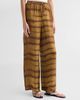 FRAME Women's Tiger-Striped Silk Lounge Pants - 4